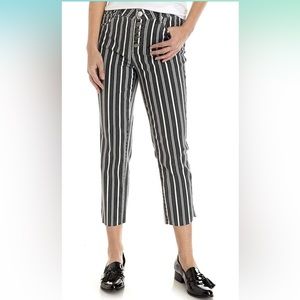Democracy Absolution Stripe High Rise Crop Jeans Size 10P
